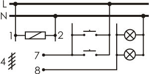 Schemat przyłączeniowy automatu schodowego AS-222T
