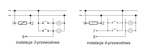 Schemat automatu schodowego AS-B 24 Schemat przyłączeniowy automatu schodowego AS-B 24