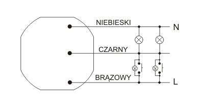 Schemat przyłączeniowy automatu schodowego ASO-205