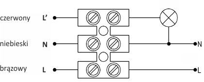 Schemat łączeniowy czujnika ruchu F&F DR-04