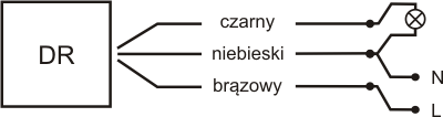 Schemat łączeniowy czujnika ruchu F&F DR-05