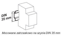 Mocowanie zatrzaskowe na szynie DIN35