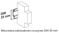 Mocowanie zatrzaskowe na szynie DIN35