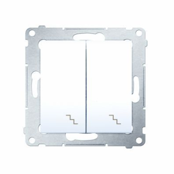 Łącznik schodowy podwójny z podświetleniem LED (moduł) DW6/2L.01