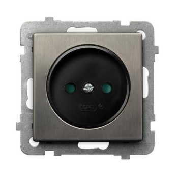 Gniazdo pojedyncze Ospel Sonata Stal Inox GP-1RMP/m