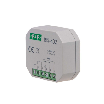 Przekaźnik impulsowy (bistabilny) 10A 230V F&F BIS-402